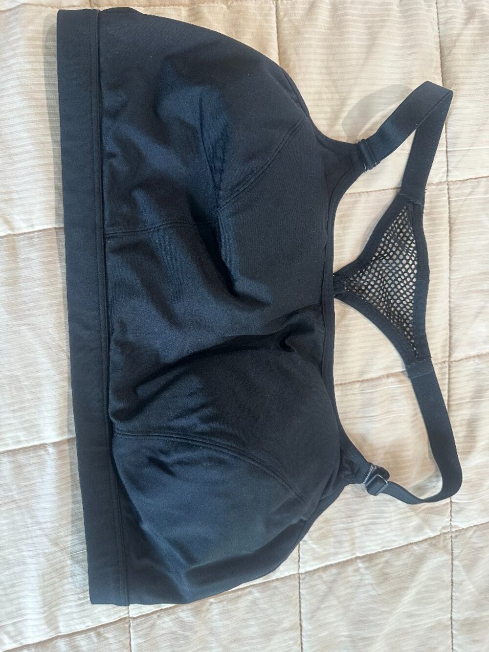 LIVI Active Lane Bryant Size 20 Black High Impact Sports Bra Mesh Back